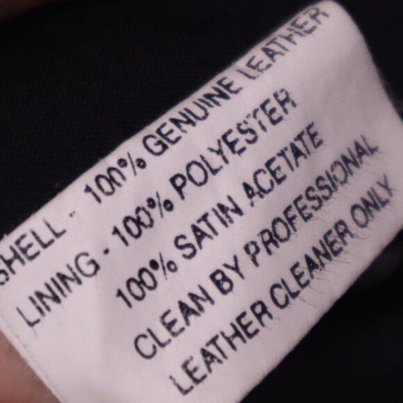 LEATHER TUXEDO VEST S Concept Black Formal Bikercore Moto Buttons Vintage Retro - Picture 6 of 7